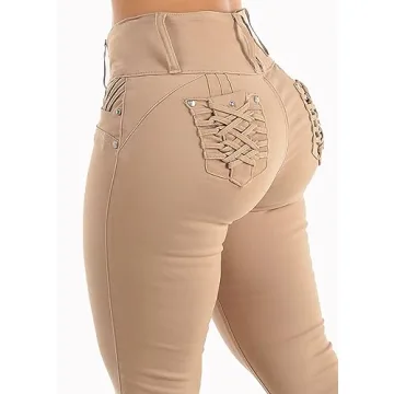 Stylish Moda Xpress Juniors Khaki Mid Rise Skinny Jeans