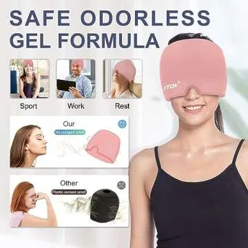 Pain Relief Cap for Headaches and Migraines in Pink