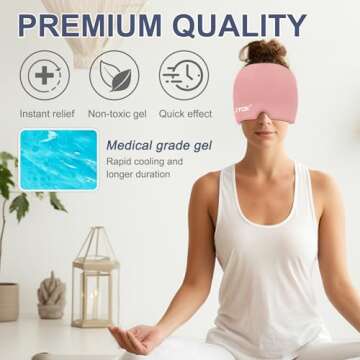 Pain Relief Cap for Headaches and Migraines in Pink