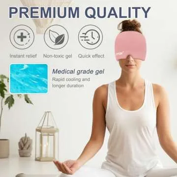 Pain Relief Cap for Headaches and Migraines in Pink