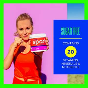 AdvoCare Spark Vitamin & Amino Acid Supplement - Focus & Energy Drink Powder Mix with Vitamin A, B-6, C & E - Also Includes L-Carnitine & L-Tyrosine - Fruit Punch - 10.5 oz