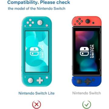 NEW'C 3 Pack Designed for Nintendo Switch Screen Protector Tempered Glass, Case Friendly Anti Scratc...