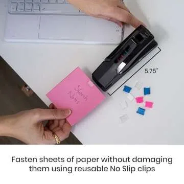 OfficeGoods No-Slip Clips Dispenser for Pages Without Staples