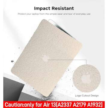 BYCeKe Compatible with MacBook Air 13 inch Case 2022-2018 M1 A2337 A2179 A1932,Case for MacBook Air M1,Soft Fluffy Fuzzy Plush Faux Fur Cream Leather Hard Shell&Keyboard Cover for Mac Air 13, Biege