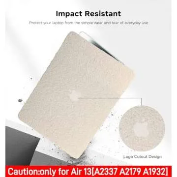 BYCeKe Compatible with MacBook Air 13 inch Case 2022-2018 M1 A2337 A2179 A1932,Case for MacBook Air M1,Soft Fluffy Fuzzy Plush Faux Fur Cream Leather Hard Shell&Keyboard Cover for Mac Air 13, Biege