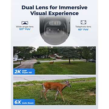 REOLINK Security Cameras Wireless Outdoor - Solar Powered, Auto Tracking, 2K Night Vision