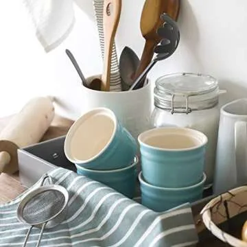 DOWAN Porcelain Ramekins Set - 8 oz Oven Safe