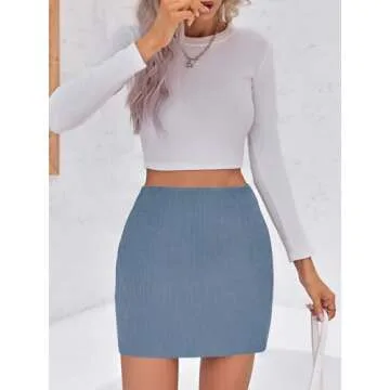 Stylish Wenrine Women's Corduroy Mini Skirt for Chic Looks