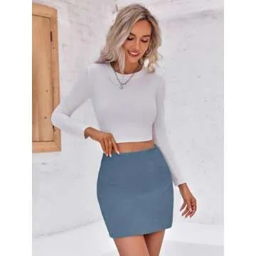 Stylish Wenrine Women's Corduroy Mini Skirt for Chic Looks