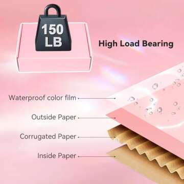 OUGEBOX 30 Pack 6x4x1.6 Small Shipping Boxes for Small Business, Pink Corrugated Cardboard Boxes for Shipping Packaging Mailing