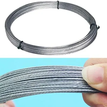 100ft Picture Hanging Wire Supports 30lbs Braided Steel