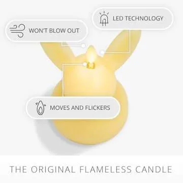 Luminara Easter Bunny Candle: Safe Flameless Decor