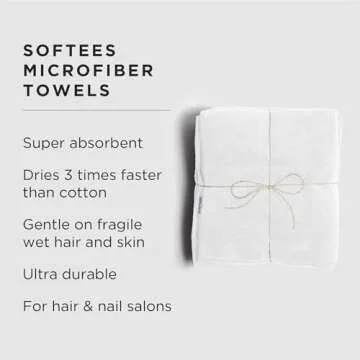 Fromm Softees Microfiber Salon Hair Towels - 10 Count - Perfect for Hair Care