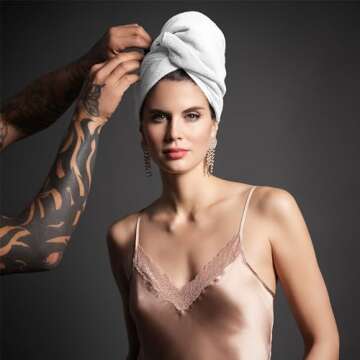 Fromm Softees Microfiber Hair Towels White 10 Count