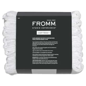 Fromm Softees Microfiber Hair Towels White 10 Count
