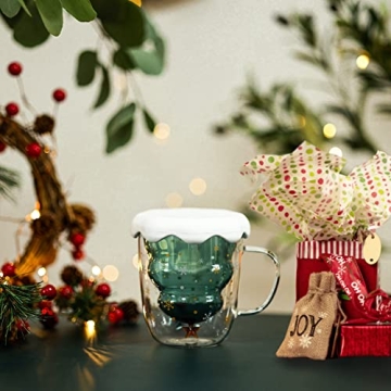 SHENDONG Christmas Tree Coffee Mugs Cute Holiday Gift