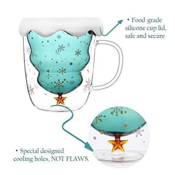 SHENDONG Christmas Tree Coffee Mugs Cute Holiday Gift