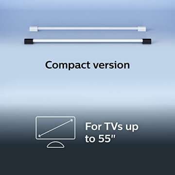 Philips Hue Compact Smart Light Tube, White - White and Color Ambiance LED Color-Changing Light - 1 Pack - Sync with TV, Music, and Gaming - Requires Bridge and Sync Box - Control with App or Voice