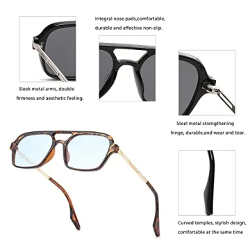 DeBuff Retro Aviator Sunglasses UV400 Protection Shades