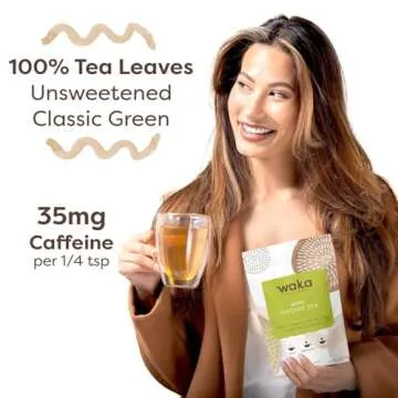 Waka Instant Green Tea - 100% Tea Leaves, Quick Iced or Hot