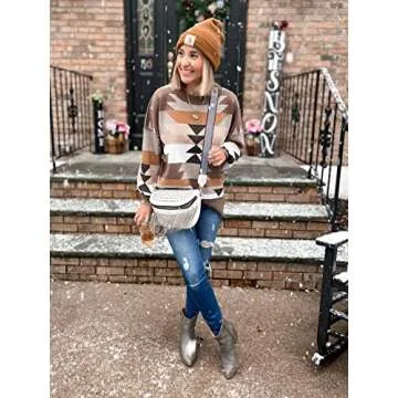 Cozy Women's Oversized Crewneck Sweater for Fall