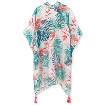 Spicy Sandia Women Hawaiian Kimono Cardigan Beach Cover Up Swimsuit Coverup Swim Bathing Suit Swimwear Vacation Resort Outfit