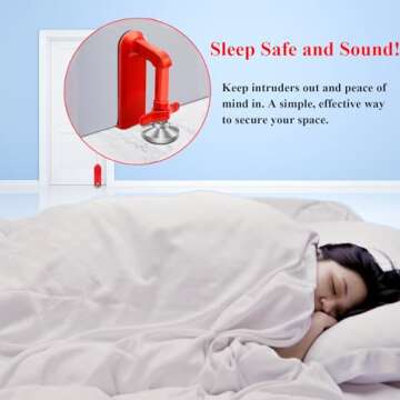 Door Stoppers Security - Portable Door Lock for Travel Anti Theft Door Blocker, Hotel Room Apartment...