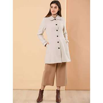 Stylish Allegra K Peter Pan Collar Winter Coat