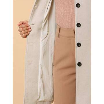 Stylish Allegra K Peter Pan Collar Winter Coat