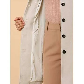 Stylish Allegra K Peter Pan Collar Winter Coat