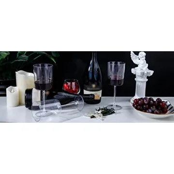 Ciaell 12 Pack Elegant Plastic Wine Glasses Ideal for Parties