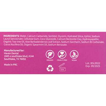 WYT. Toothpaste - Spearmint Flavor - Hydroxyapatite Toothpaste Formulated by Dr. Brady at Haven Dental - Fluoride Free Toothpaste - Crown and Veneer Protection - 3.5oz