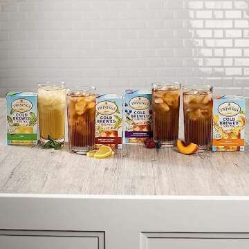 Twinings Mixed Berries Cold Brewed Iced Tea Bags, 20 Count (Pack of 6), Unsweetened Flavoured Black Tea, Caffeinated