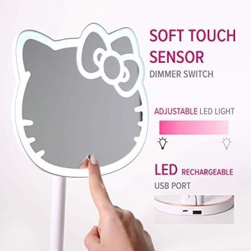 Hello Kitty LED Makeup Mirror with Phone Charging Station