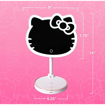 Hello Kitty LED Makeup Mirror with Phone Charging Station