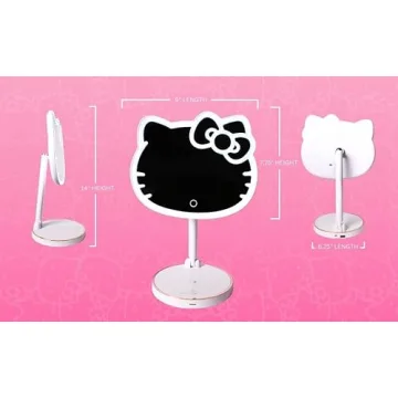 Hello Kitty LED Makeup Mirror with Phone Charging Station