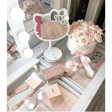 Hello Kitty LED Makeup Mirror with Phone Charging Station