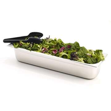 Winco 1/2 Size Anti-Jam Steam Table/Hotel Pan, 25 Gauge, 4" Deep