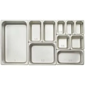 Winco 1/2 Size Anti-Jam Steam Table/Hotel Pan, 25 Gauge, 4" Deep