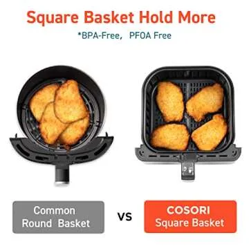 COSORI Air Fryer Pro Smart 5.8QT that Roast, Bake, 3-Way Control, 12-IN-1 Customizable Functions, Online Recipes, Detachable Basket, Works with Alexa & Google Assistant