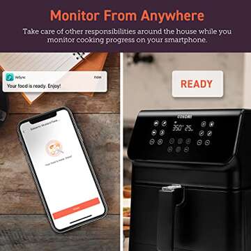 COSORI Air Fryer Pro Smart 5.8QT that Roast, Bake, 3-Way Control, 12-IN-1 Customizable Functions, Online Recipes, Detachable Basket, Works with Alexa & Google Assistant