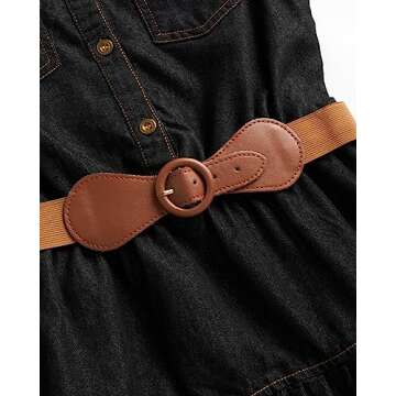 Dollhouse Girls' Belted Denim Dress for Stylish Adventures