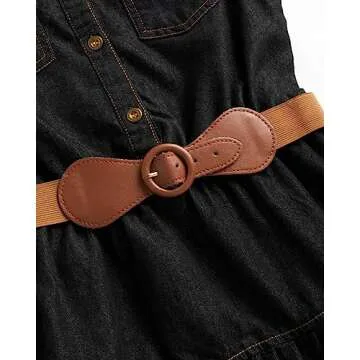 Dollhouse Girls' Belted Denim Dress for Stylish Adventures