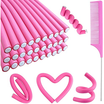 30PCS Curlers Set for No Heat Styling and Curls