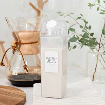 White Coffee Bar Essentials Labels, 72 Preprinted Coffee Syrup Station Organizer Stickers, Accessories and Gifts for Coffee Lovers