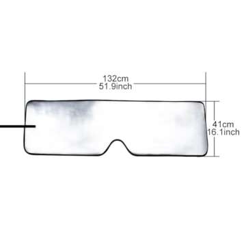 Winunite Front Windshield Sunshade Compatible with 1997-2017 Jeep Wrangler TJ JK JKU 2/4 Doors - Roll Up Car Window Heat Shield, Sun Shade