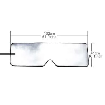 Winunite Front Windshield Sunshade Compatible with 1997-2017 Jeep Wrangler TJ JK JKU 2/4 Doors - Roll Up Car Window Heat Shield, Sun Shade