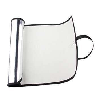 Winunite Front Windshield Sunshade Compatible with 1997-2017 Jeep Wrangler TJ JK JKU 2/4 Doors - Roll Up Car Window Heat Shield, Sun Shade