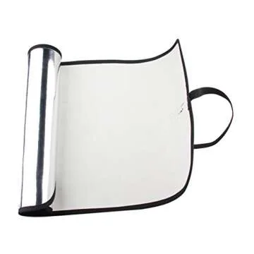 Winunite Front Windshield Sunshade Compatible with 1997-2017 Jeep Wrangler TJ JK JKU 2/4 Doors - Roll Up Car Window Heat Shield, Sun Shade