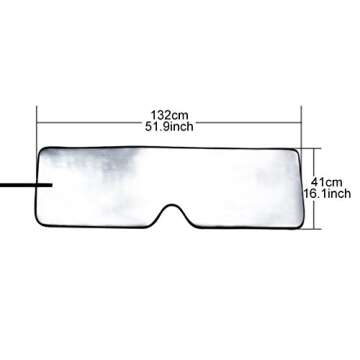 Winunite Front Windshield Sunshade Compatible with 1997-2017 Jeep Wrangler TJ JK JKU 2/4 Doors - Roll Up Car Window Heat Shield, Sun Shade